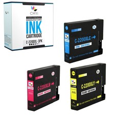 Compatible CMYi Black Color Ink Cartridges Lot fits Canon PGI-2200XL MAXIFY picture