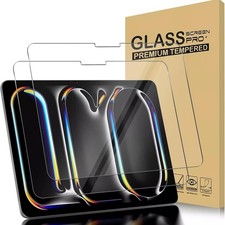 2 Pack Glass Screen Protector for iPad Pro 11 Inch 2025/2024 M5 M4 (6th/5th Gen) picture
