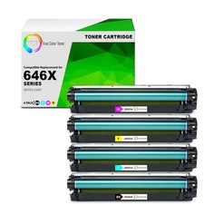 TCT 4PK 646X 646A Toner Set CE264X CF031A CF032A CF033A For HP LaserJet CM4540 picture