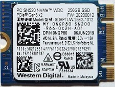 WD PC SN520 256GB NVMe M.2 2230 SSD SDAPTUW-256G-1012 PCle Gen3 x2 Solid State picture