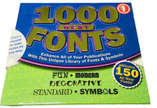 Cosmi CD 1,000 Best Fonts Windows 98SE ME 2000 XP 6MB Hard Drive Pentium II & Up picture