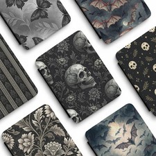 Gothic Monochrome Kindle Case Skull Roses Pattern Kindle Paperwhite 7