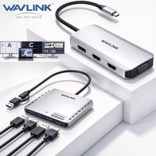 WAVLINK 4K Dual HDMI Hub Laptop Docking Station 4 Display displaylink optional picture