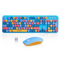 Wireless Keyboard and Mouse Combo, 2.4 GHz Wireless Full-Sized Typewriter Gam... picture