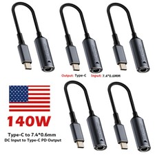 5x 140W Laptop Charger Converter USB Type C Power Charging Cable Adapter 7406 picture