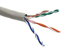 1000ft Cat5e 350 MHz Shielded Stranded Bulk Ethernet Bare Copper Cable, Gray picture