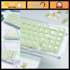Green Jelly Keycaps for Mechanical Keyboard - Ceramic Style Clear Creamy Caps picture
