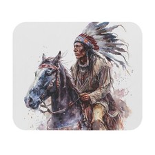  Native American Indian Warrior  Mouse Pad -  Gaming Work School  picture