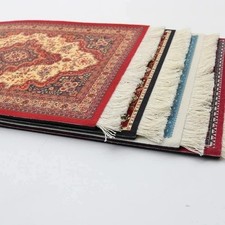 Persian Carpet Mouse Pad Retro Style Tassel Edge Table Woven Rug Decore Laptop picture