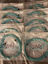LOT OF 10 - Anixter 6M 20FT LC to ST Duplex Multimode Fiber Optic Optical Cables picture