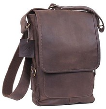 Durable & Stylish Brown Leather Tech Tablet Messenger Bag Rothco picture