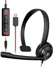 NUBWO HW02 USB Headset with Microphone Noise Cancelling & in-line Control picture