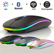 2.4GHz Wireless Optical Mouse USB Rechargeable RGB Cordless Mice For PC Laptop picture