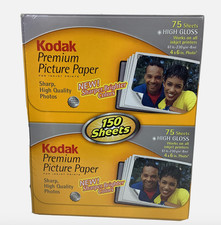 2 BOXES Kodak PREMIUM PHOTO PAPER 290 Sheets 4x6 High Gloss 175 SEALED 165 OPEN picture