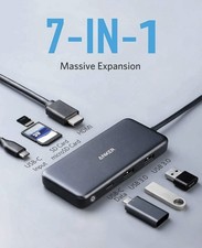 New Anker 7in1 USB C Hub Adapter 4K HDMI SD Card Reader 100W Macbook Air 2018/20 picture