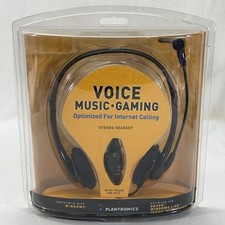 Plantronics Audio 325 Wired Noise-Canceling PC Headset for Skype Chat New In Box picture