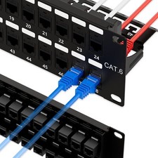 10gbps Patch Panel 48 Port Rj45 Through Coupler Cat6 Patch Panel 2u Utp Patch Pa picture
