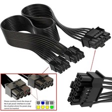 12+4 Pin GPU Power Cord Two 8pin Input 16AWG Thick Wiring Wide Compatibility picture