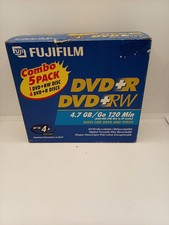 Fujifilm Combo 5 Pack DVD+RW and DVD+R Discs For Data & Video 4.7 GB Rewritable picture