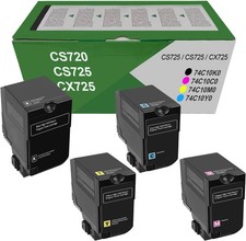 Toner Cartridges for Lexmark CS725 CX725 CS720 CS720de CS720dte CS725de 4Pack picture