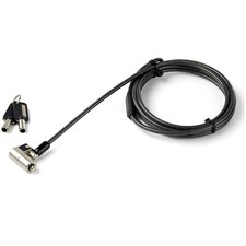 StarTech 6.6ft (2m) 3-in-1 Universal Laptop Cable Lock TAA Nano Wedge picture