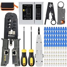 Crimper Set CAT5/CAT6 Crimp Tool Kit for RJ45/RJ11/RJ12/Cat5e/6P/4P picture