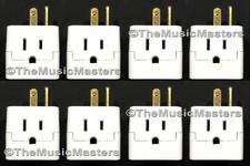 (8) Grounded UL Listed 3 Outlet Power Splitter 3-Way CUBE Tap Electric Adapter picture