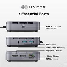 HyperDrive Dual Monitor Thunderbolt Dock - 4K60Hz HDMI Thunderbolt Docking picture