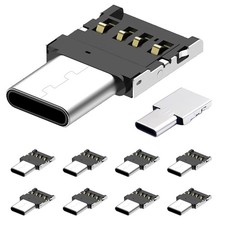 10 PCS USB C To USB Adapter Miniest Type C To A Male To Female Converter Hidden picture