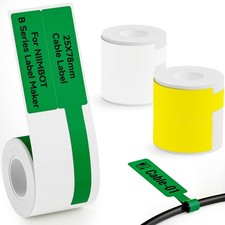 NIIMBOT 3 Roll Set Cable Labels Compatible with B1/B2/B21 Label Maker, 25x78 ... picture