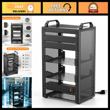 10-Inch Mini Server Rack 9U Network Rack with PDU Power Supply - Compact & Durab picture
