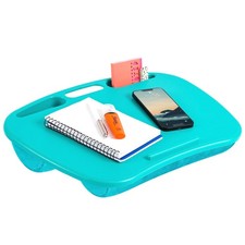 LAPGEAR MyDesk Lap Desk with Device Ledge and Phone Holder - Turquoise - Fits up picture