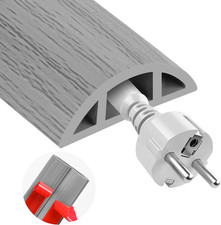 3.3FT Floor Cord Cover for Wire Self Adhesive Cable Cavity Management PVC Extens picture