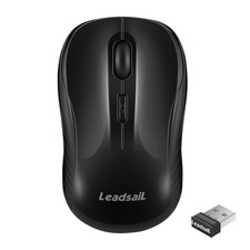 LeadsaiL Wireless Mouse Silent 2.4G USB Computer Compact Optical Black  picture