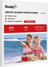 Vivid Color Glossy Inkjet Photo Paper 8.5x11 - Ideal for Crafts & Presentations picture