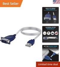 2.5 Feet USB 2.0 to RS-232 Serial Converter Cable - High-Speed & Versatile picture