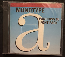 Vintage Monotype Windows 95 Font Pack CD-ROM 1995 TigerDirect Sealed Rare picture