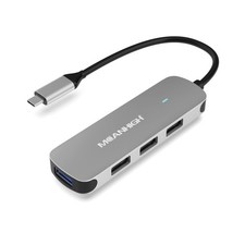 USB C Hub 4 Ports, Multiple USB 3.0, 2.0 Splitter Portable USB C to USB Adapt... picture