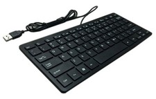 CHN CQT 78 Keys Mini Slim Lightweight Wired USB Plastic Black Keyboard Windows picture