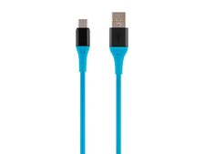 Monoprice USB 2.0 Type-C to Type-A Reinforced Cable - 6 Feet - Blue picture