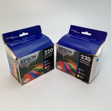 7 Total Epson 220 Standard Ink Cartridges T220120-BCS T220520 - 2026 & 2027 OEM picture