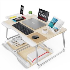 SAIJI Folding Bed Desk for Laptop, Extra Large Folding Bed Tray Table picture