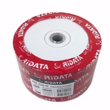 1000 RIDATA 52X Blank CD-R CDR White Inkjet Hub Printable 700MB Recordable Disc picture