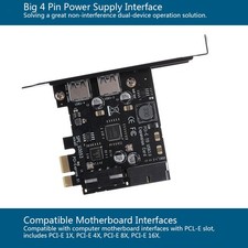 STW PCI-E To USB 3.0 2-Port PCI Express Card Mini PCI-E USB 3.0 Hub Control GVSL picture