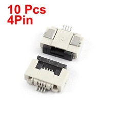10Pcs Clamshell Type Bottom Port 4Pin 0.5mm Pitch FFC FPC Sockets Connector picture