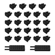 24 PCS LC Security Locks Fiber Optic Cable Adapter Interface Dust Lock 2 Key picture