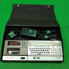 SHARP PC-1500 Pocket Computer Handheld BASIC Calculator w/ Case Japan VTG 7846AK picture