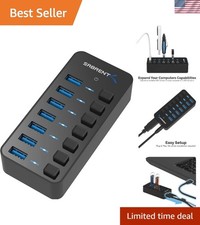 Sleek 7-Port USB 3.0 Hub with Individual Switches and Visual LED Indicators picture