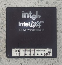 Intel 486 DX4-100 A80486DX4-100 Gold Top – iCOMP 435 – Vintage CPU picture
