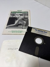 Vintage 1988 Epyx Sporting News Baseball Apple II 5.25 Floppy Disk + Manual picture